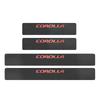 Новейшая Corolla Cross 10 серии, новая Corolla Touring, новая Corolla Sport 210 серии, эксклюзивные накладки на пороги из карбона и кожи с золотистой отделкой.