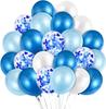 Partyda Blue Confetti Balloons 70 Eco-friendly Natural Rubber Party Decorations Birthdays Celebrations Festivals Events Graduation Grand Opening