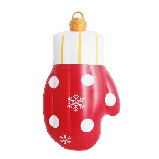 Рождественское надувное украшение Надувная елка Перчатка Украшение Многоразовый надувной подвесной рождественский шар для уличного и комнатного праздничного декора