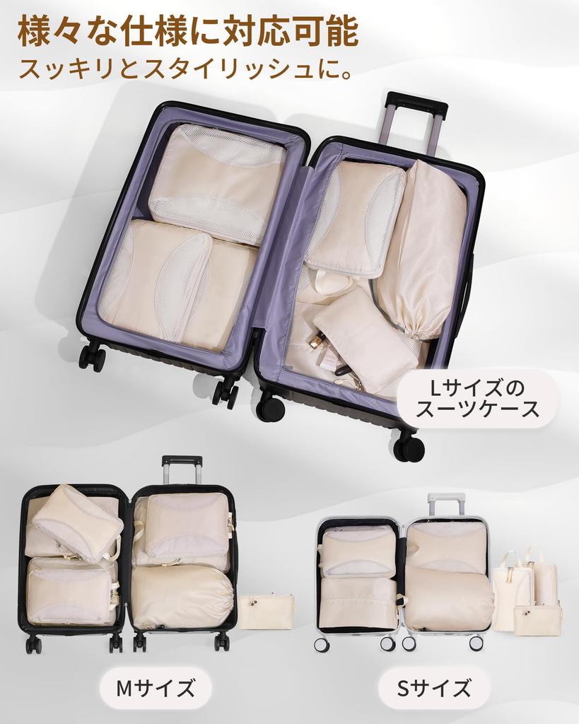 TRMF Дорожный компрессионный мешок, набор из 8 предметов, дорожный компрессионный мешок, упаковочный мешок, новейший чемодан для экономии места, сортировка одежды, хранение