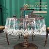 Transparent PVC Embroidered Lace Tablecloth - Soft, Drapable Round Dining or Coffee Table Cover