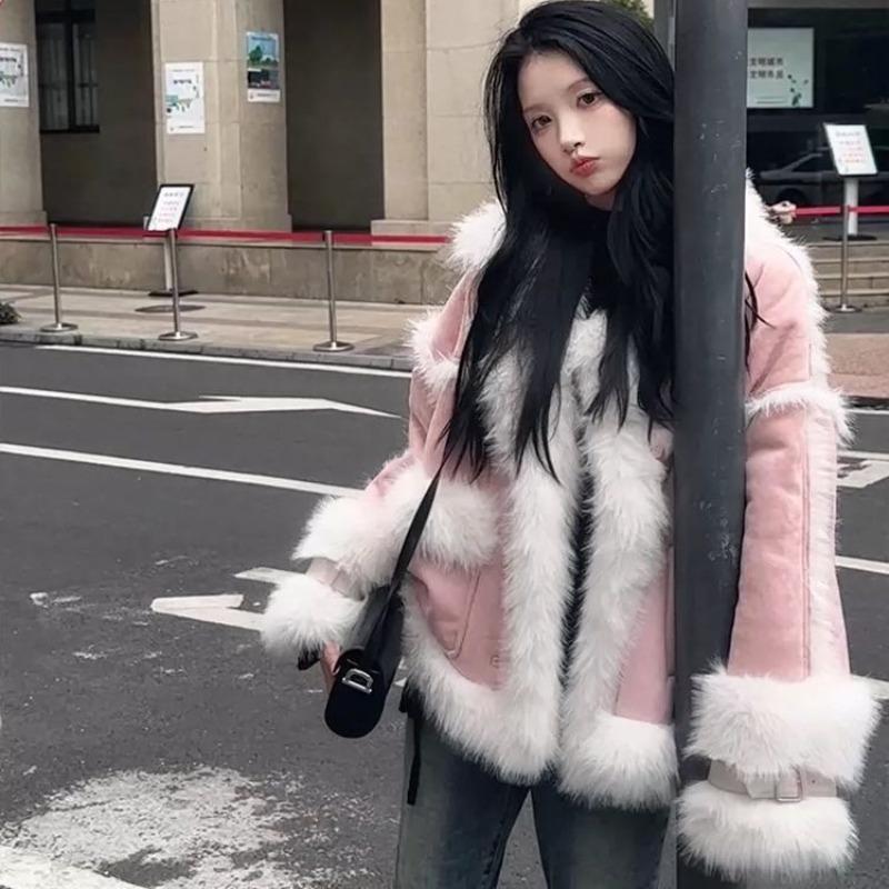 Fur Integrated Jacket Women's New Pie Overcome Plush Fur Liner Light Thermal Fur Coat Winter