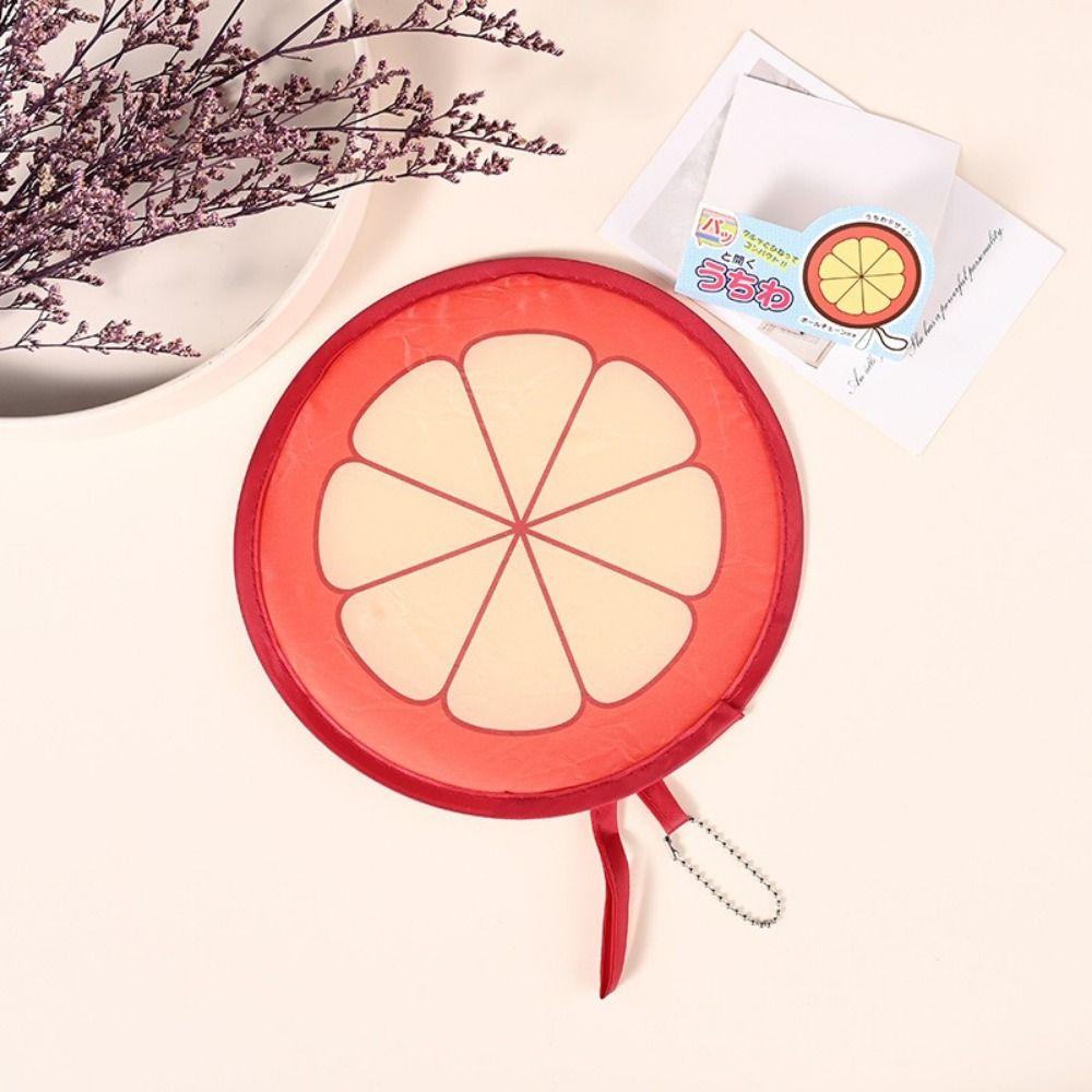 Round Shape Handheld Folding Fan Polyester Cooling Fans Lightweight Foldable Hand Fans Summer