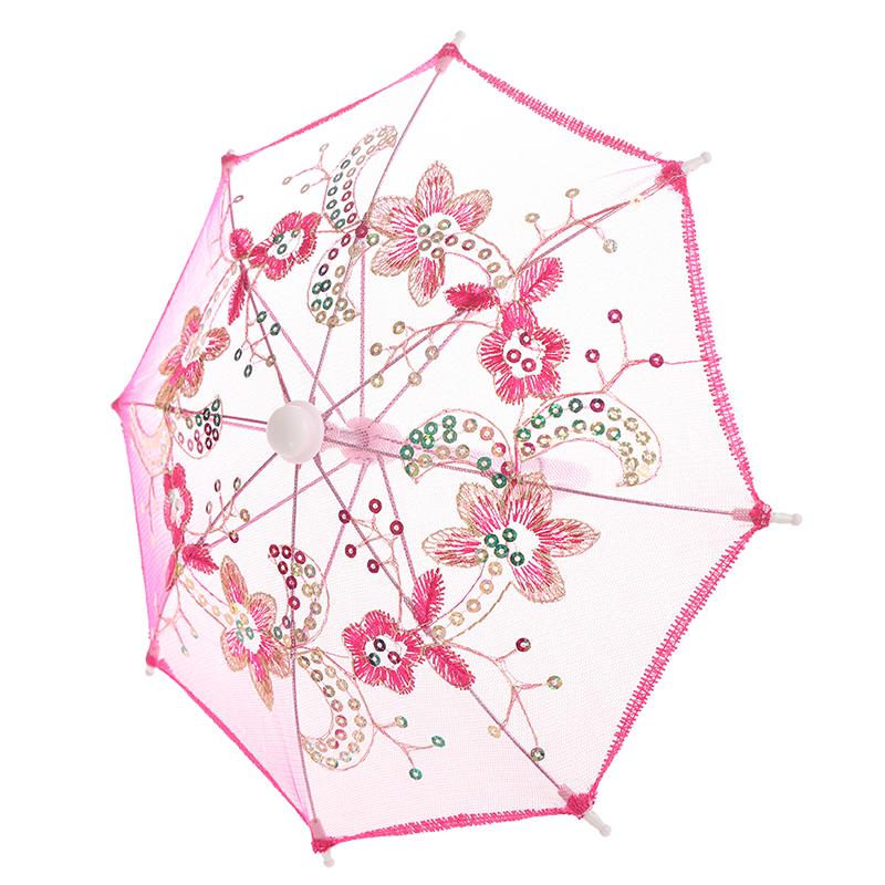Lace Sequin Embroidery Lace Umbrella Children Dance Craft Mini Umbrella Performance Props