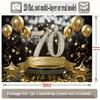 2D planar banner, 1 piece, background decoration photo props for 70th birthday party, polyester fiber banner