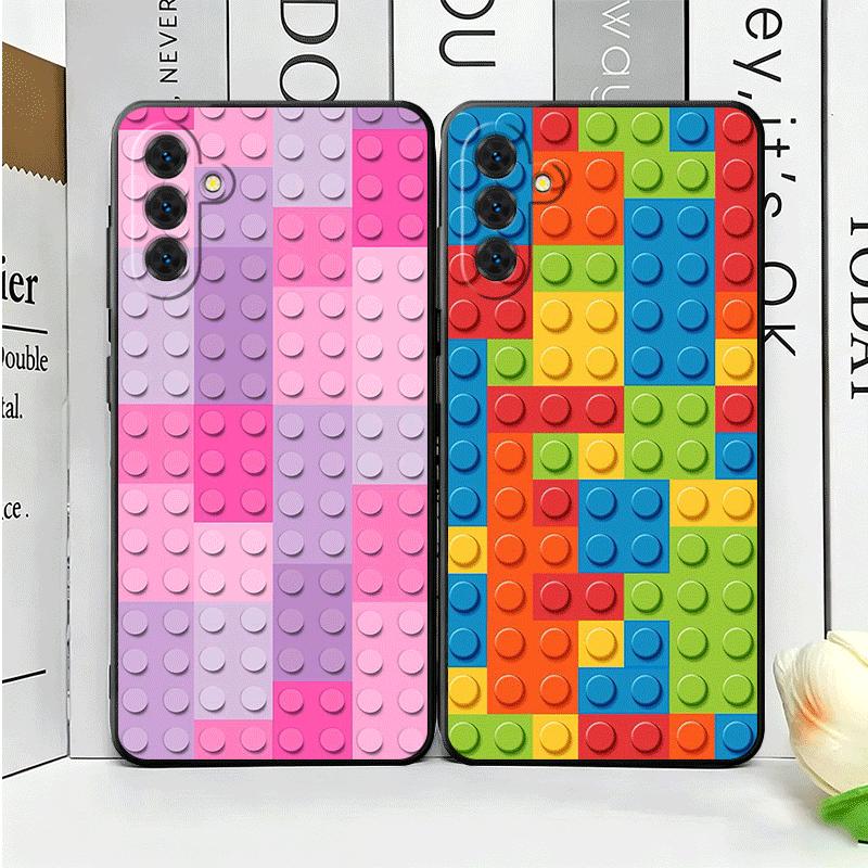 Fashion Building Blocks Pattern Soft Phone Case for Samsung A17 A37 A57 A16 A26 A36 A56 A15 A25 A35 A55 A14 A24 A34 A54 A13 A23