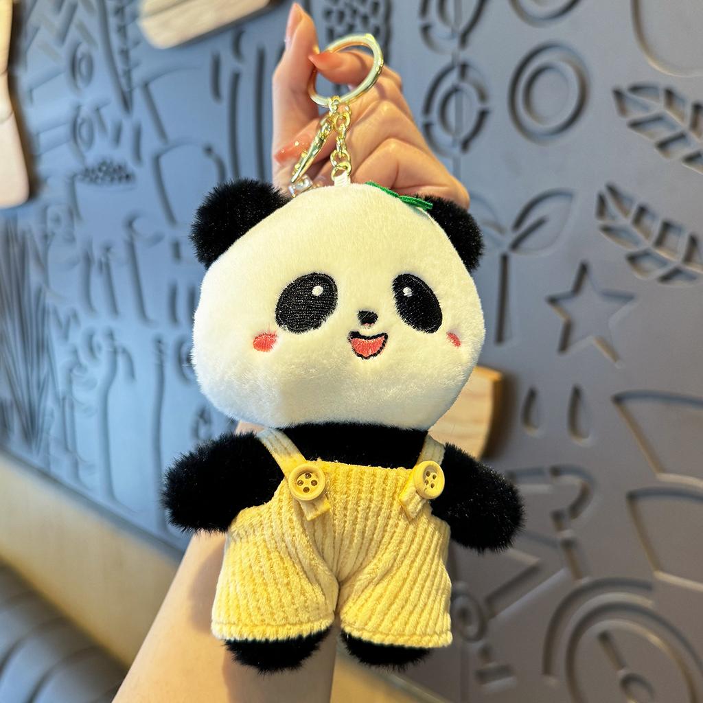 Милый плюшевый брелок в виде панды, мультяшный кавайный кукольный брелок для ключей, сумка, кулон, украшение для рюкзака, подарок для девочек