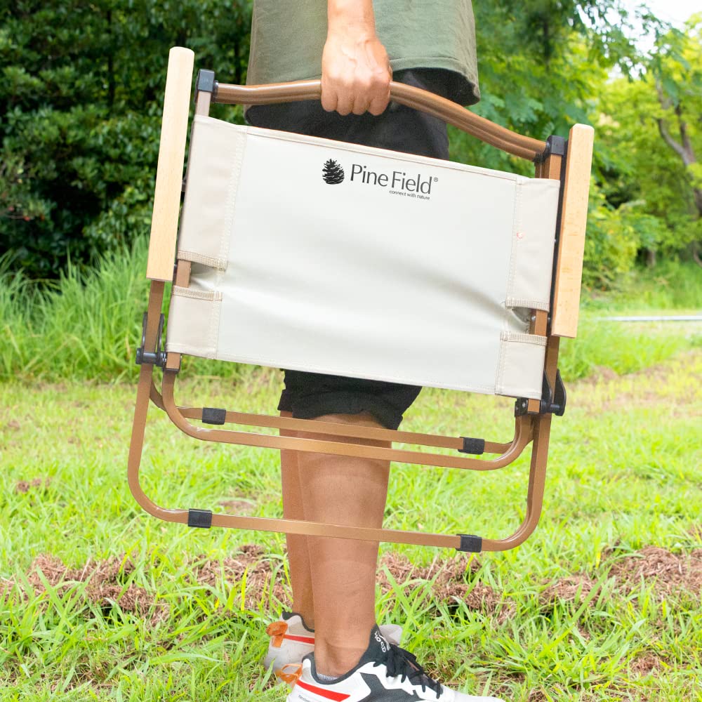 Pine Field Folding Chair Low Type Black