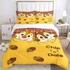 3pcs set Chip & Dale1pc of quilt cover+2pcs of pillowcase, no core, print bedding, All Seasons Bedroom Setting026