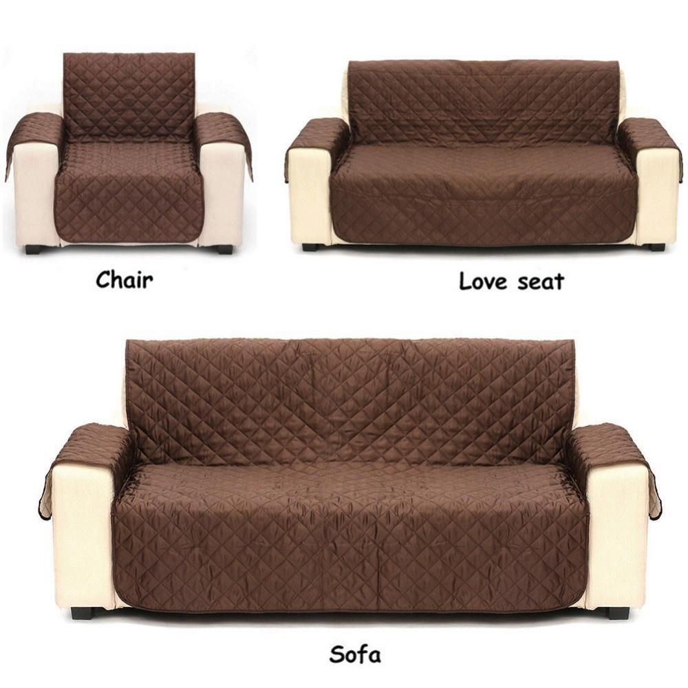 Solid Color Sofa Cover Armchair Cushion Non-slip Pet Chair Cover Wear-resistant Waterproof Household Protective Cover Removable Sofa Cover 1/2/3 Seat