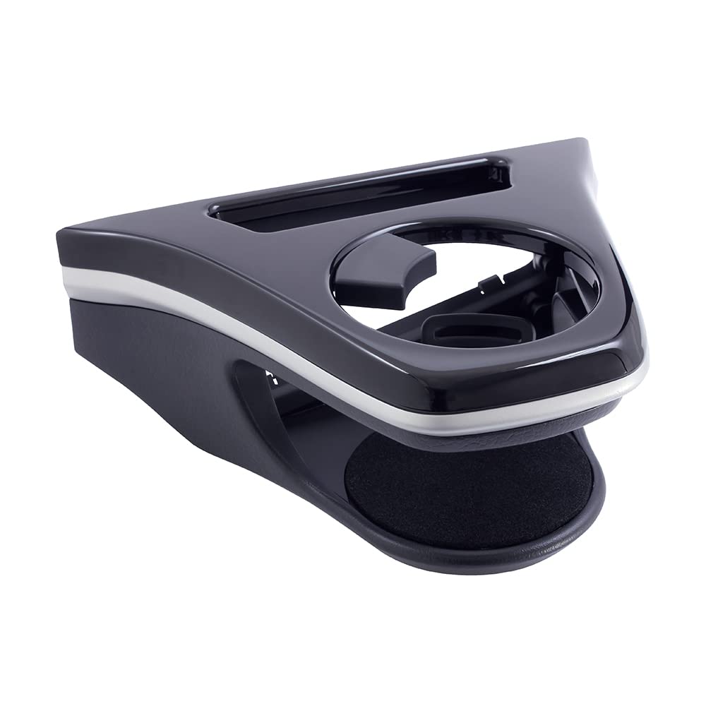 Tsuchiya Yac Toyota Corolla Cross Air Conditioner Drink Holder for Long X Wide X Vehicle-Specific Driver's Seat, Black/Silver, 17.7cm 14.1cm 20.2cm