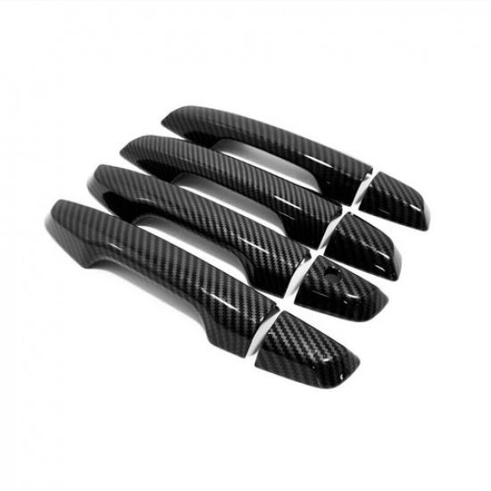 8Pcs Carbon Fiber Car Door Handle Case Cover Trim For Honda CR-V CRV 2017-