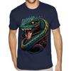 Футболка женская и мужская, хлопковые топы, летняя мода, уличные футболки с коротким рукавом, футболки с принтом змеи 3D, женская и мужская одежда
