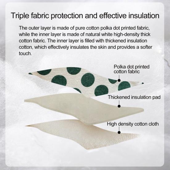 Треугольная хлопковая крышка ручки кастрюли. Жаропрочная точечная печать. Устойчивая к ожогам подвесная петля. Толстая мини-кухонная сковорода. Крышка сковороды. Ручка-держатель. Рукав.