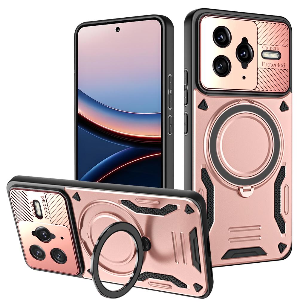 Роскошный Высококачественный Магнитный Чехол-Броня Для Xiaomi POCO F7 UItra С Кольцом-Подставкой Защитный Бампер
