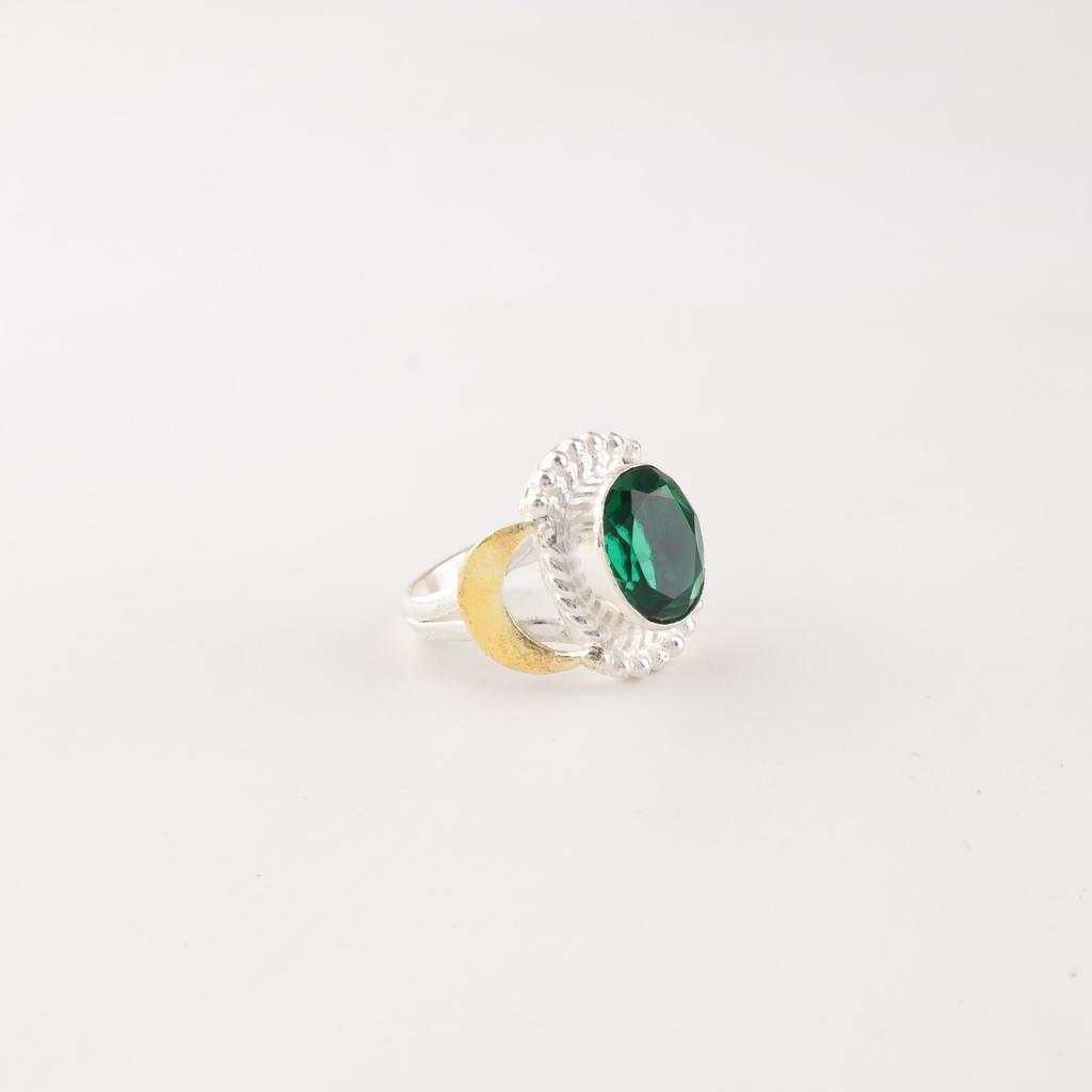 925 Sterling Silver Chrome Diopside Gemstone Handmade Jewelry Ring For Women RR-61-1