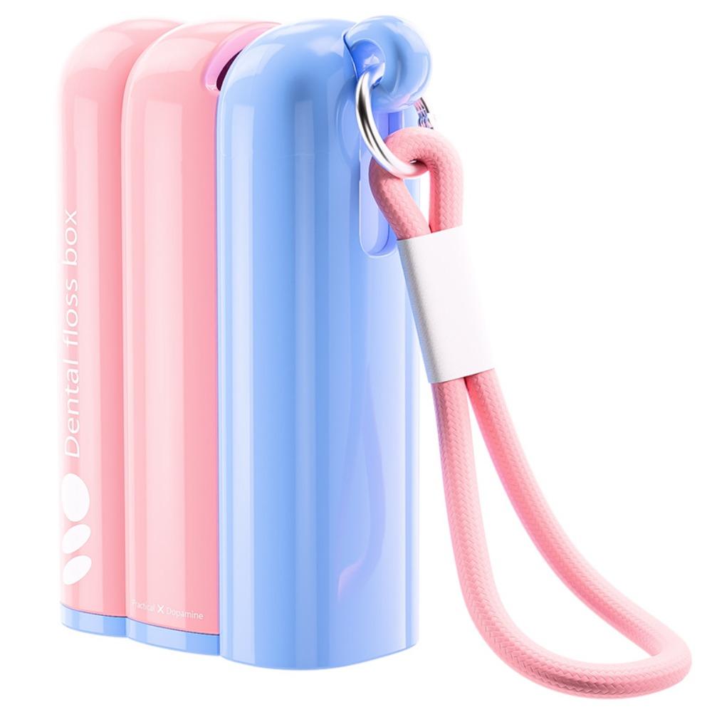 Dustproof Floss Stick Storage Box Press-on Floss Dispenser Automatic Pop Dental Floss Box Hotel