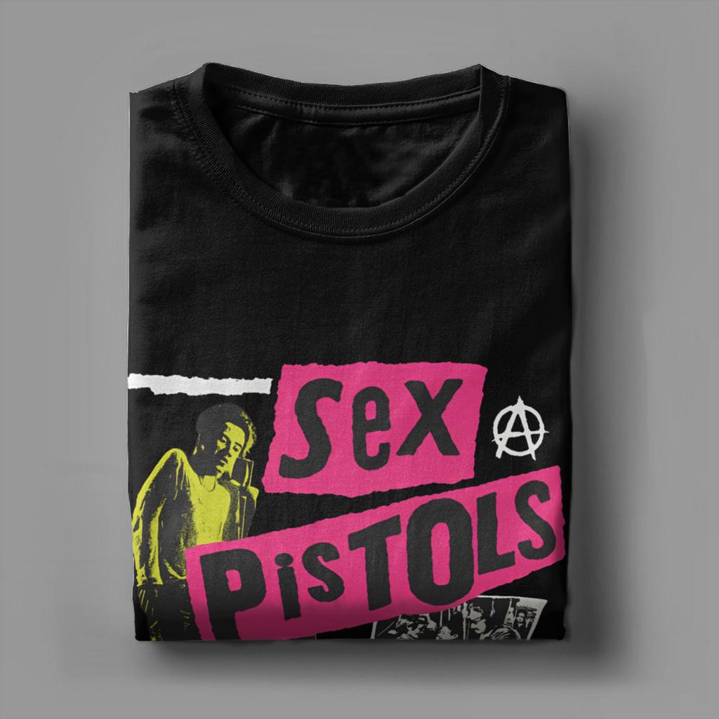 Футболка Харадзюку Пляж SEX PISTOLS Трендовые футболки 100% Хлопковая футболка для мужчин Y2K Забавный дизайн Топ с коротким рукавом Футболки