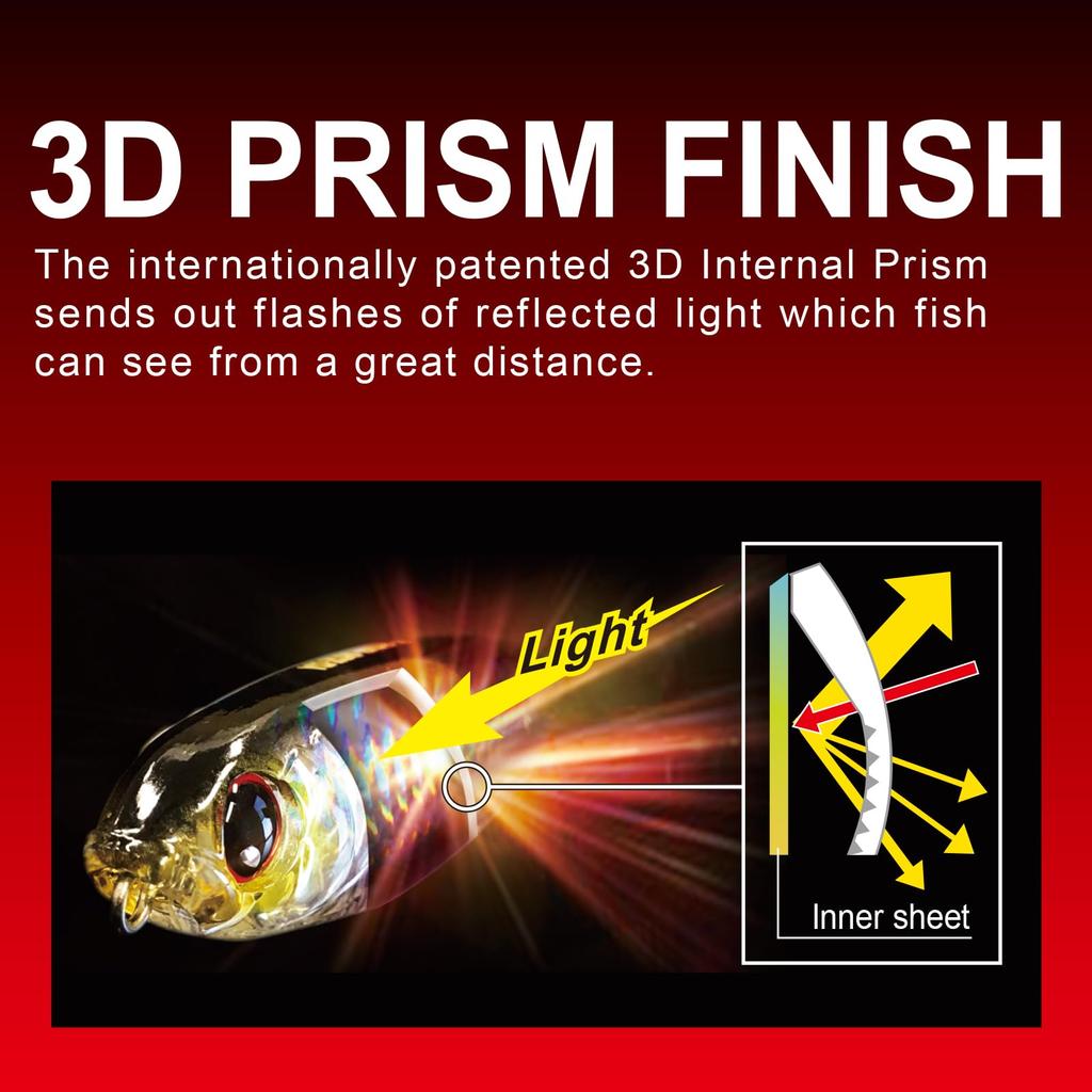 Saltwater Lure 3D Inshore Twitch Bait 70mm Pink Silver Chart YO-ZURI (SS) Color