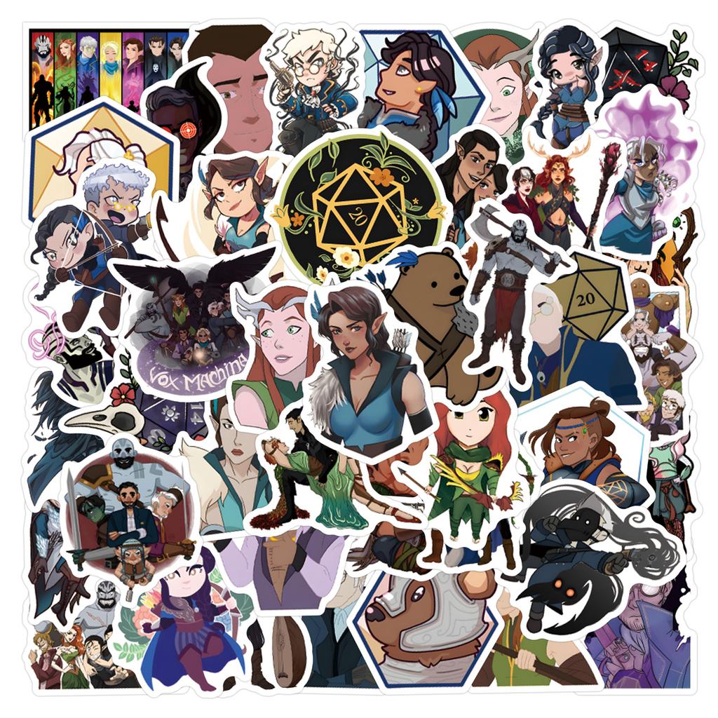55 Vox Machina Film and Television Graffiti Stickers Decorative Scooter Notebook DIY Stickers