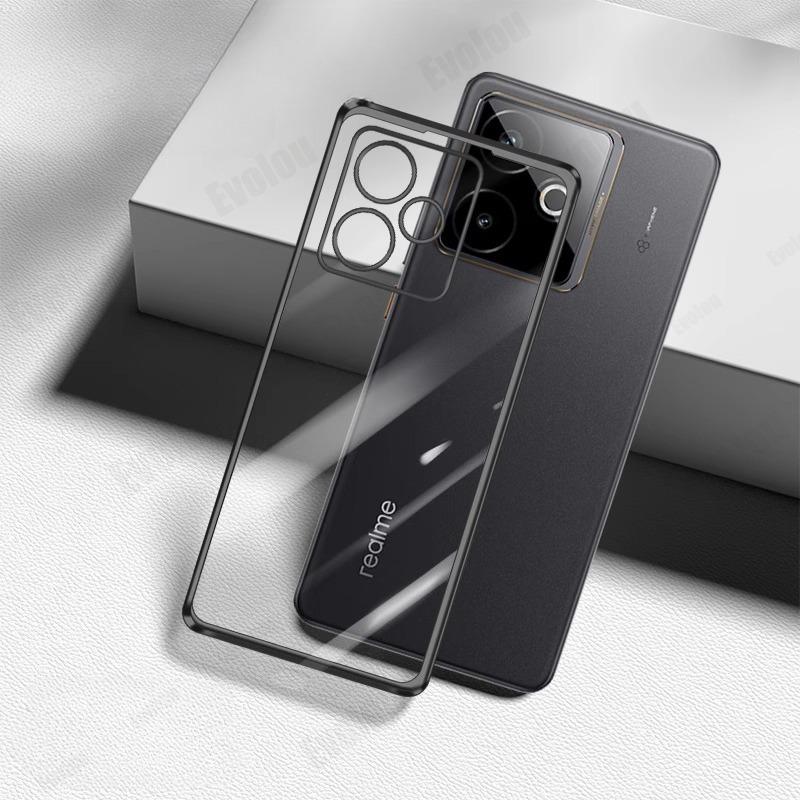 Ультратонкий силиконовый чехол из ТПУ с гальваническим покрытием для OPPO Realme GT 7 7T Гальваническое прозрачное противоударное покрытие для Realme GT 7 Pro