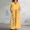 Women's Fashion Dress Spring V-neck Long Sleeve Dress