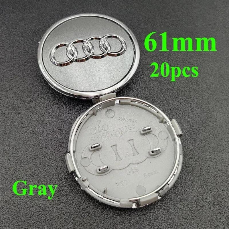 For Audi B5 Hub Caps Hot New For Audi 20Pcs 60mm 61mm 68mm 69mm 77mm Audi Hub Caps Car Wheel Center Caps For Audi A1 A2 A3 A4 A5 A6 A7 A