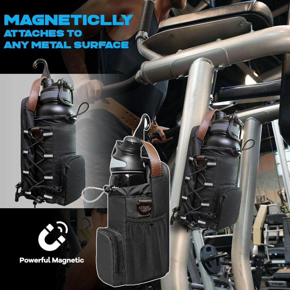 Регулируемый плечевой ремень Магнитная спортивная сумка Большая вместимость Магнитный держатель для бутылки с водой