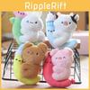 Adorable Moon Bunny Plush Keychain Soft Pp Cotton Stuffed Animal Toy