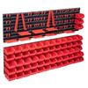 Storage Bin Kit - vidaXL - 141pcs - Red and Black - Wall Panels - Plastic
