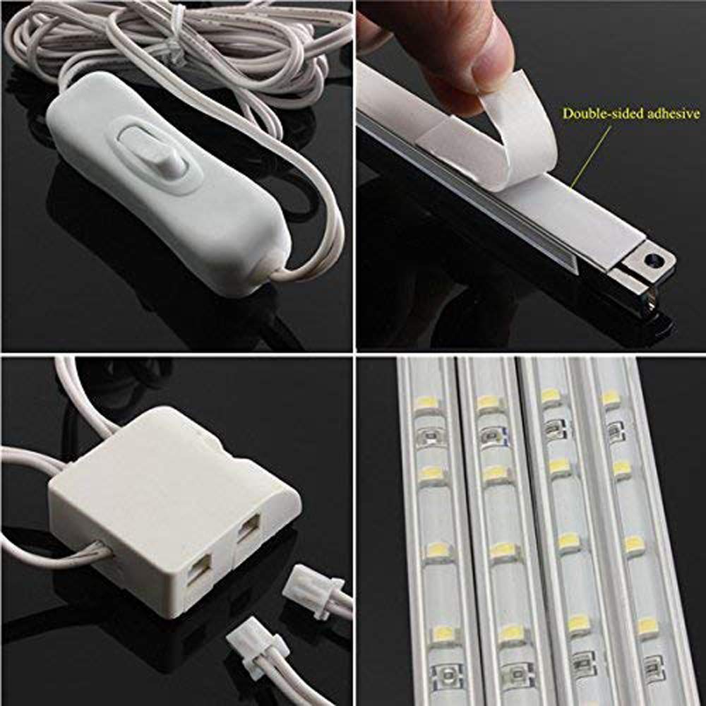 Светодиодная фигурная подсветка, 4 шт. x 4. Подходит для фигурной светодиодной подсветки под полками, в коридорах, на лестницах и т. д.