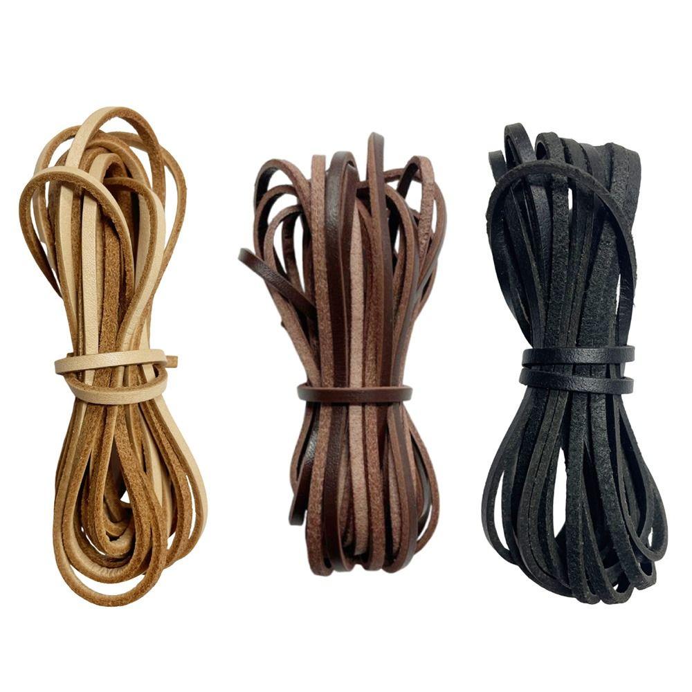 5 ярдов плетеного шнура плоский/круглый шнур из натуральной кожи DIY аксессуары для ожерелья и браслета