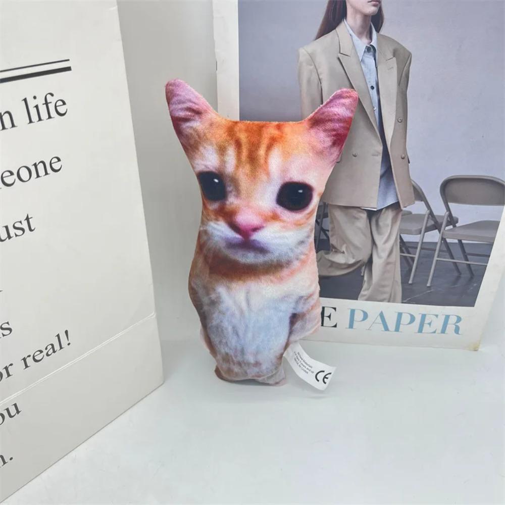 Comfort Stuffed Lifelike Cats Plush Toy Cute Cat Plush Toy American Shorthair Cat Doll Home