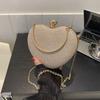 Evening Clutch Bag Women Bag Shiny Handbag Heart Shape Clutches Bag Fashion Chain Shoulder Crossbody Bag Luxury Lady Purse
