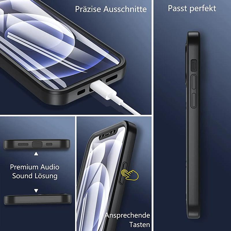 Бампер 360 полной защиты для iPhone 16 Pro Max 13 12 Mini Funda для iPhone 15 14 11 Pro Max Plus Защита экрана Чехол для телефона