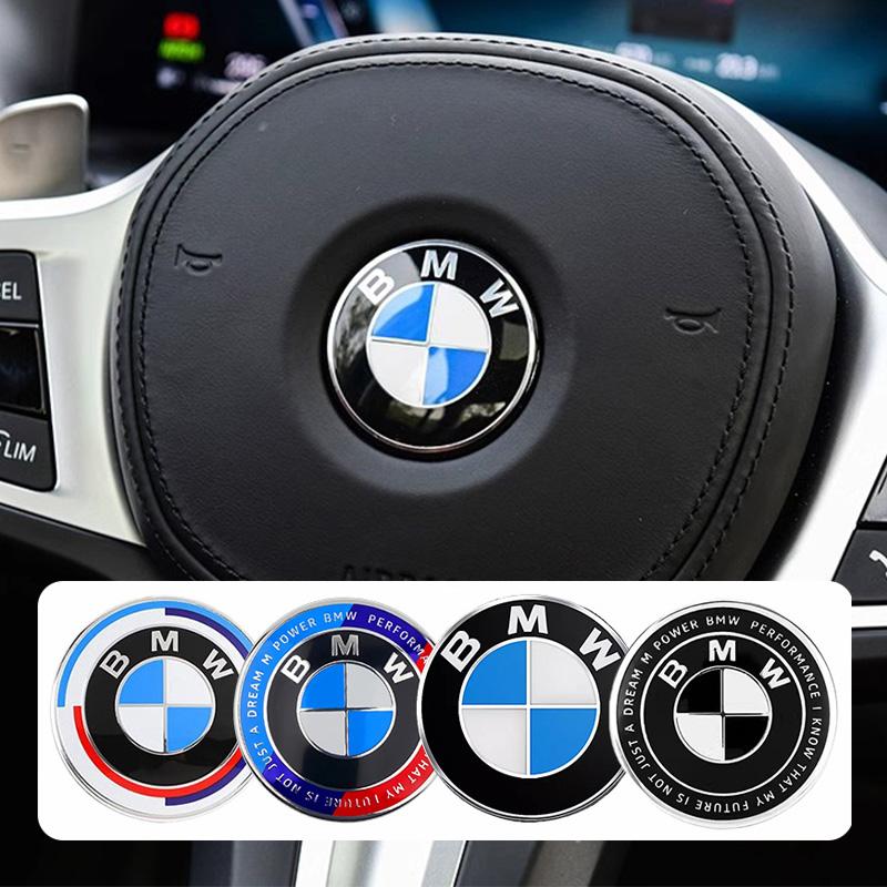 2026 Hot 1PC Car Steering Wheel Logo Emblem Aluminum Sticker For BMW M3 M4 M5 G42 G30 G20 E39 E36 E87 E53 F44 F07 F34 G15 G16 G23 G22 F30 CVB3