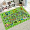 Child Urban City Road Traffic Learning Interactive Game Playroom Rug for Bedroom Living Room Sofa Home Doormat Decor,Non-slip