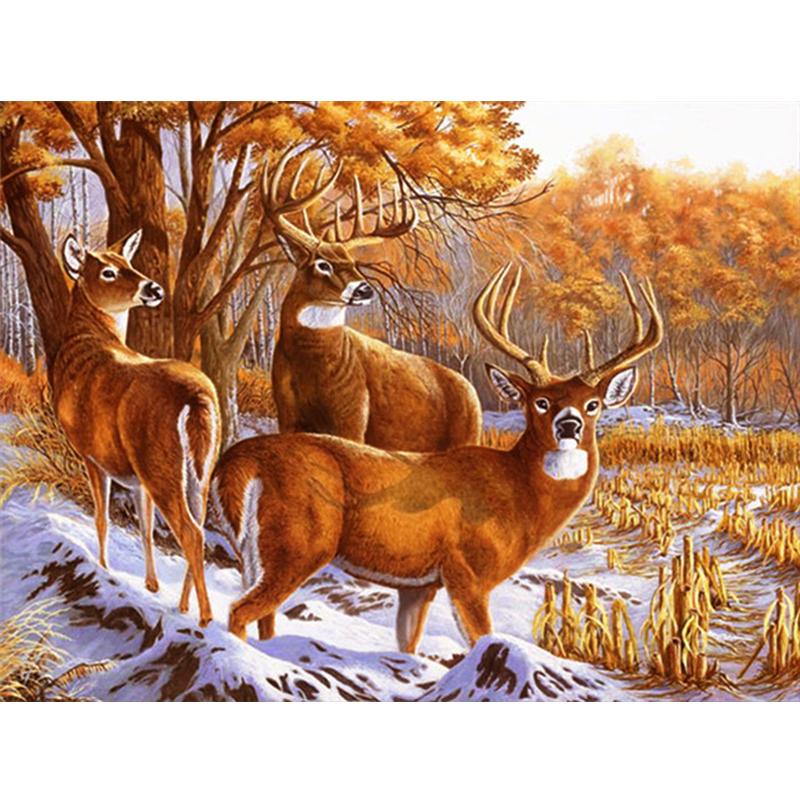 5D Diy Полный Круглый Квадратный Алмазная Картина Животных Собака Алмазная Вышивка Осенний Кленовый Лист Украшение Стены Домашнее Искусство