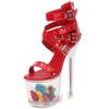 Model Rivet Zipper Roman Sandals Transparent Luminous Shoes Sexy Heels Sandals 1986 Series 20cm Heel 10cm Platform LFD