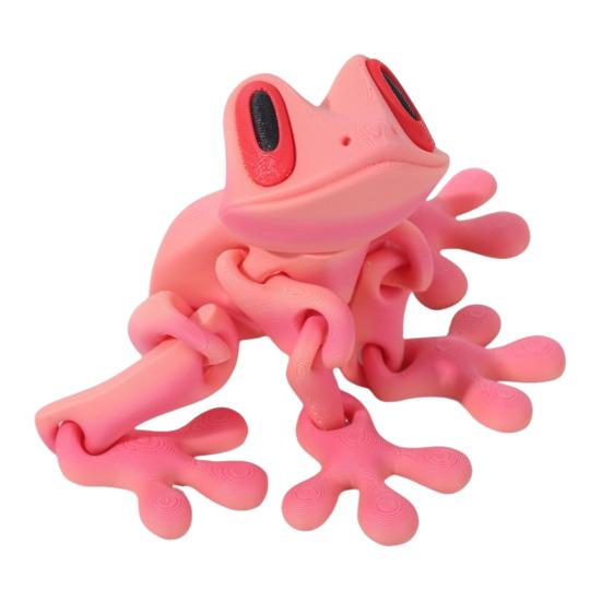 3D-печатная магнитная игрушка-лягушка с подвижными суставами, магнит на холодильник в виде лягушки, шарнирная подвижная модель лягушки, фигурка, украшение, орнамент