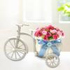 Flower Holder Rattan Basket Tricycle Design Flower Basket Decorative Woven Storage Basket for Home Wedding Table Centerpiece