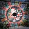 Weather Resistant Solar Lamps Christmas Projector Wall Light, Outdoor Waterproof Decorative Garden Landscape Lighting Holiday Metal Fence Lights