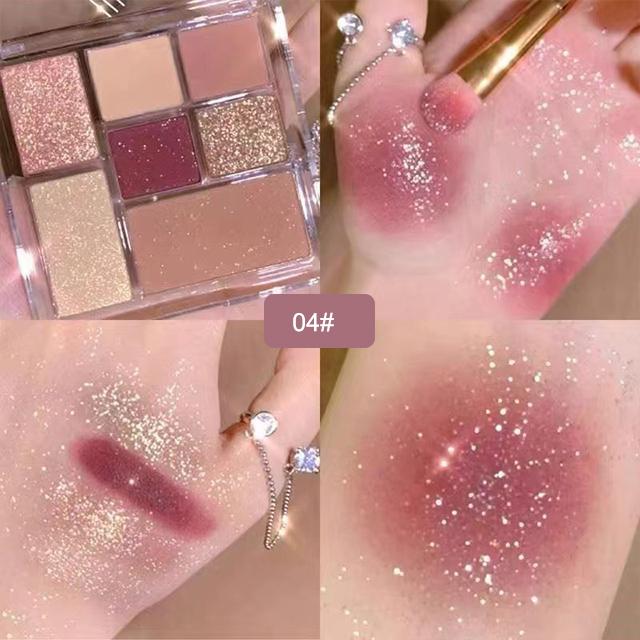 Фиолетовая палитра теней для век Create A Dream Makeup Блестящая жемчужная палитра теней для век Модная корейская очаровательная палитра для макияжа глаз