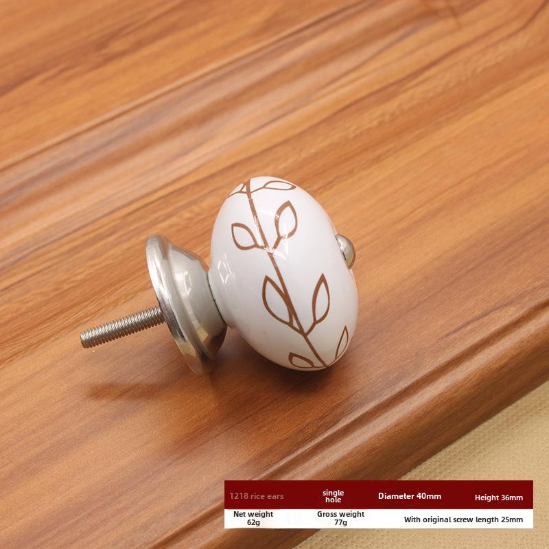 Керамическая ручка с одним отверстием в европейском стиле для шкафов и ящиков