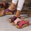 2025 New Women's Fashion Plain Wedge Sandals Elegant Platform Plus Size Sandals Women
