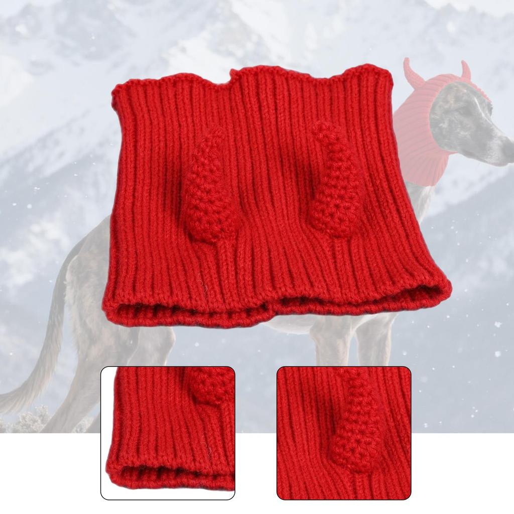 Dog Winter Hat Yarn Knitted Warm Head Wrap Pet Cap Accessories for Dogs Outdoor or Indoor Use