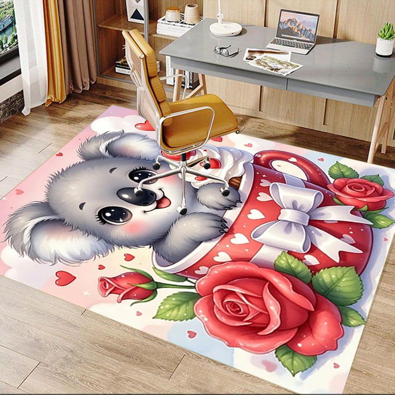 1PC Koala Cupcake Extra Large Non-Slip Floor carpet, Office, family, bedroom, Studio - Large Area Rug,Longlasting Material-K0327