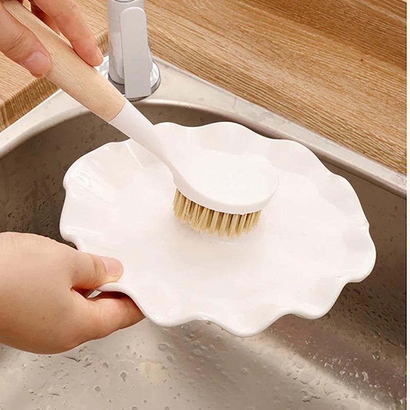 Long Handle Pan Pot Brush Dishwashing, Pot Brushing, And Hanging Type Long Handle Stove Cleaning Brush