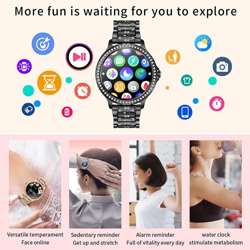 SCIONE Новые модные женские умные часы Bluetooth Call AI Voice Assistant Health Monitoring Life водонепроницаемые спортивные часы