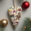 Набор для вышивания рождественского украшения, подвеска ручной работы в форме сердца, DIY украшение для подвешивания на елку, праздничная атмосфера вечеринки